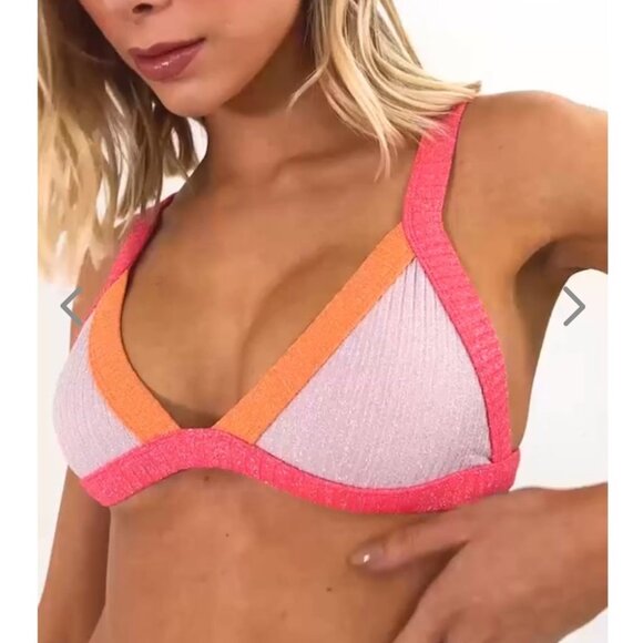 NWT OneOne Swimwear Hamptons Bikini Set Jesse Kameron Small New Shimmer Cheeky - Picture 15 of 16